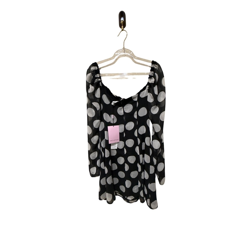 Avec Les Filles Printed Empire-Waist Bell-Sleeve Dress Size 2 - Picture 7 of 8
